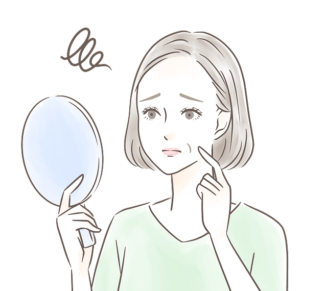 老けて見えるお悩みイラスト