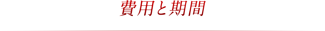 費用と期間